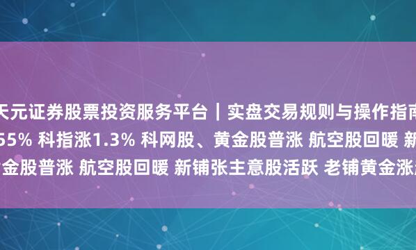 天元证券股票投资服务平台|实盘交易规则与操作指南 快讯:恒指高开1.55% 科指涨1.3% 科网股、黄金股普涨 航空股回暖 新铺张主意股活跃 老铺黄金涨超10%