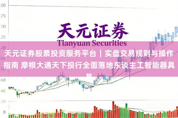 天元证券股票投资服务平台｜实盘交易规则与操作指南 摩根大通天下投行全面落地东谈主工智能器具