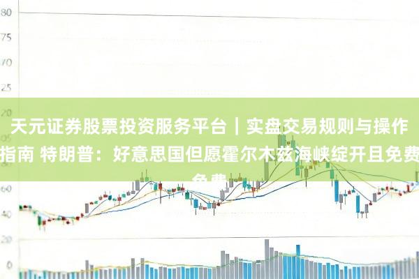 天元证券股票投资服务平台｜实盘交易规则与操作指南 特朗普：好意思国但愿霍尔木兹海峡绽开且免费